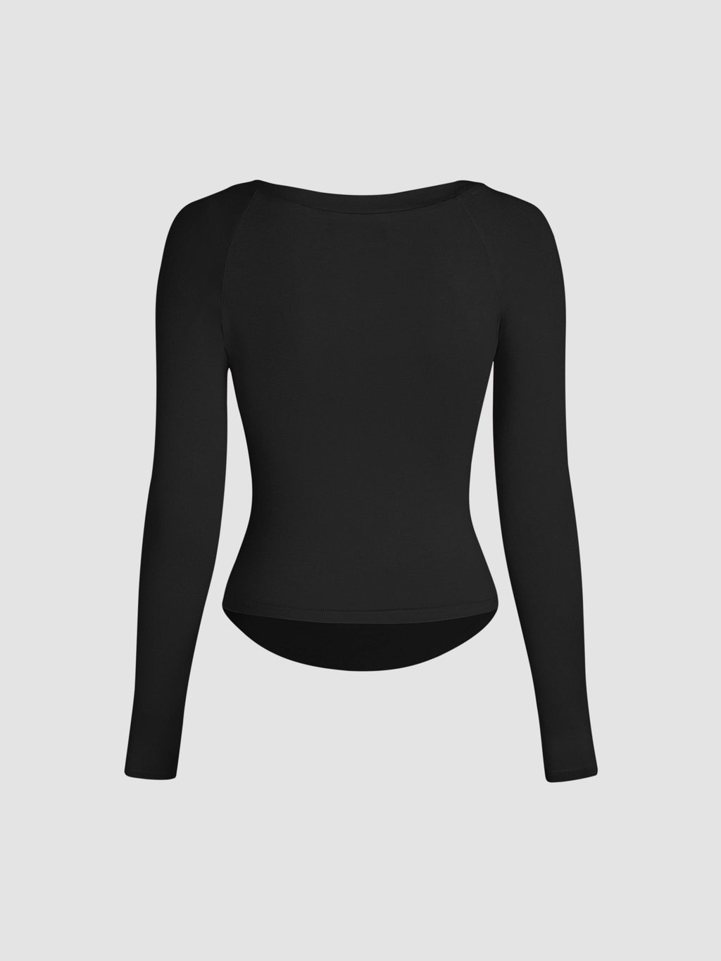 Pink Boat Neck Solid Long Sleeve Tee | TS56 - view 22
