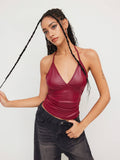 Halter Neckline Ruched Top | HT67 - view 16