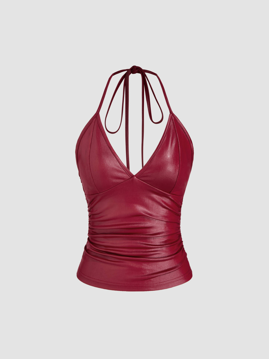 Halter Neckline Ruched Top | HT67 - view 17