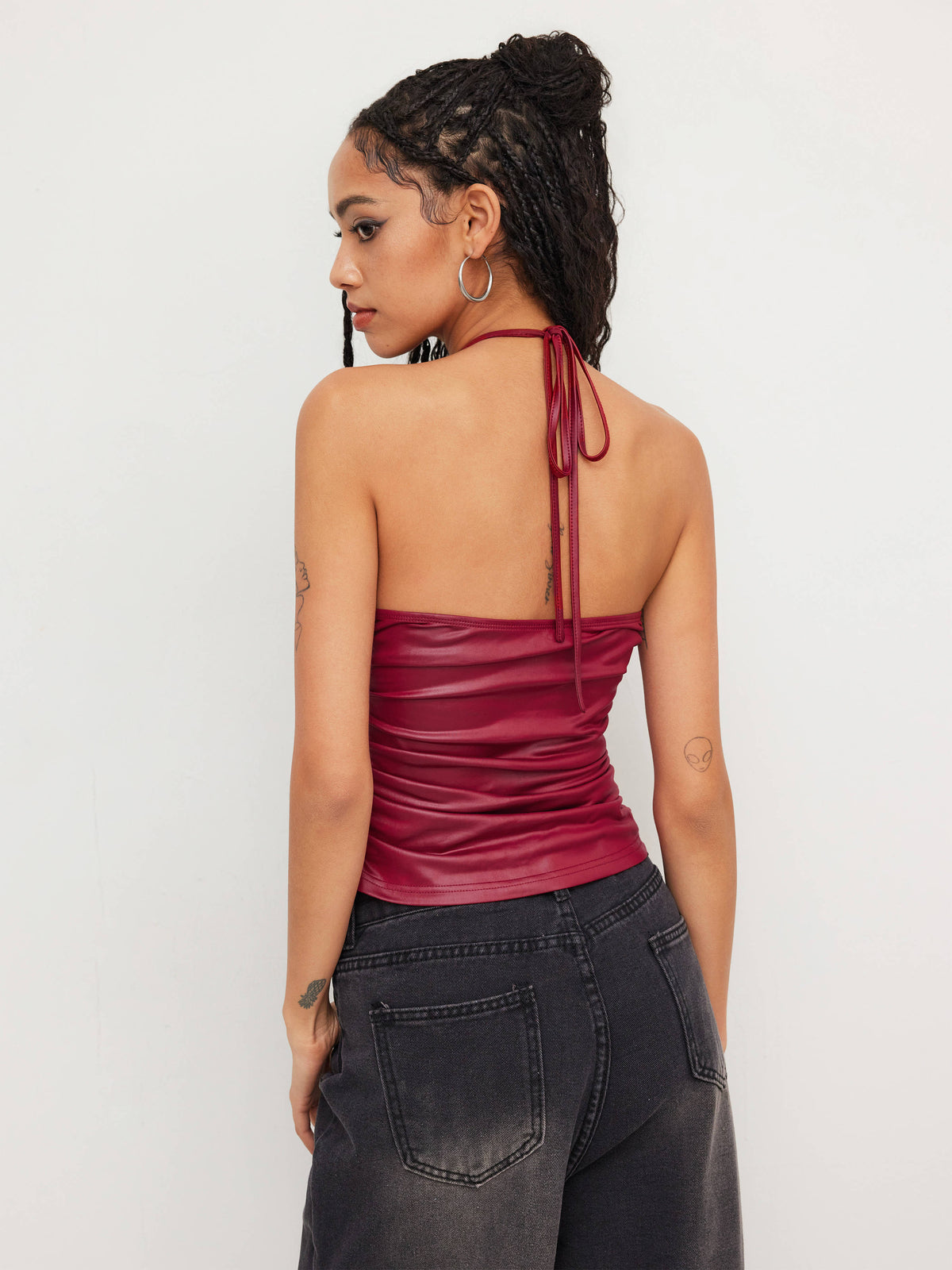 Halter Neckline Ruched Top | HT67 - view 6