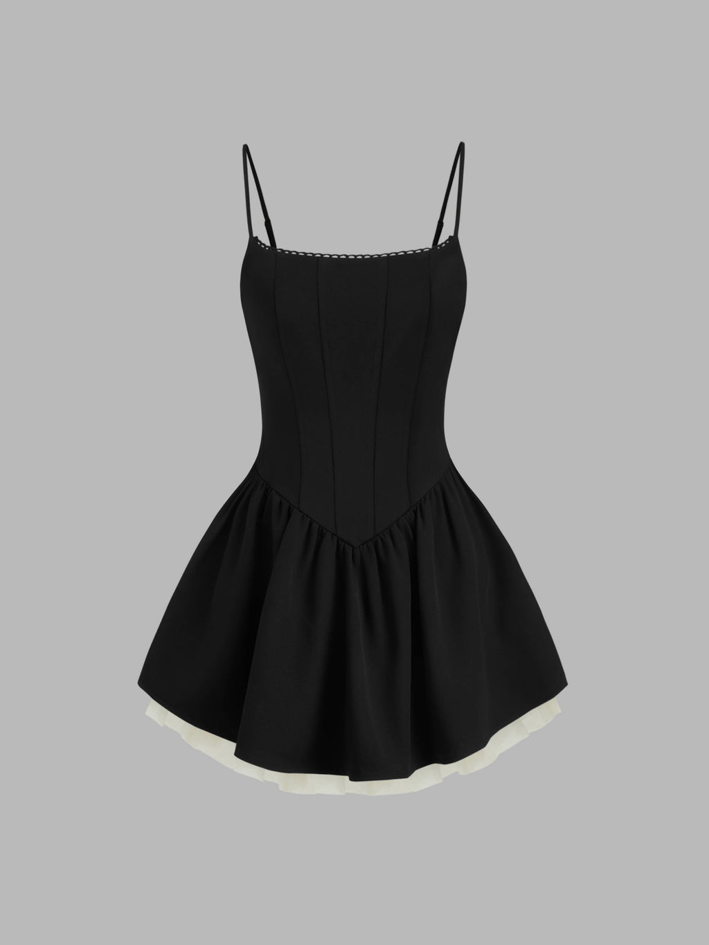 Square Neck Bowknot Ruffle Layered Dress | D56 - view 7