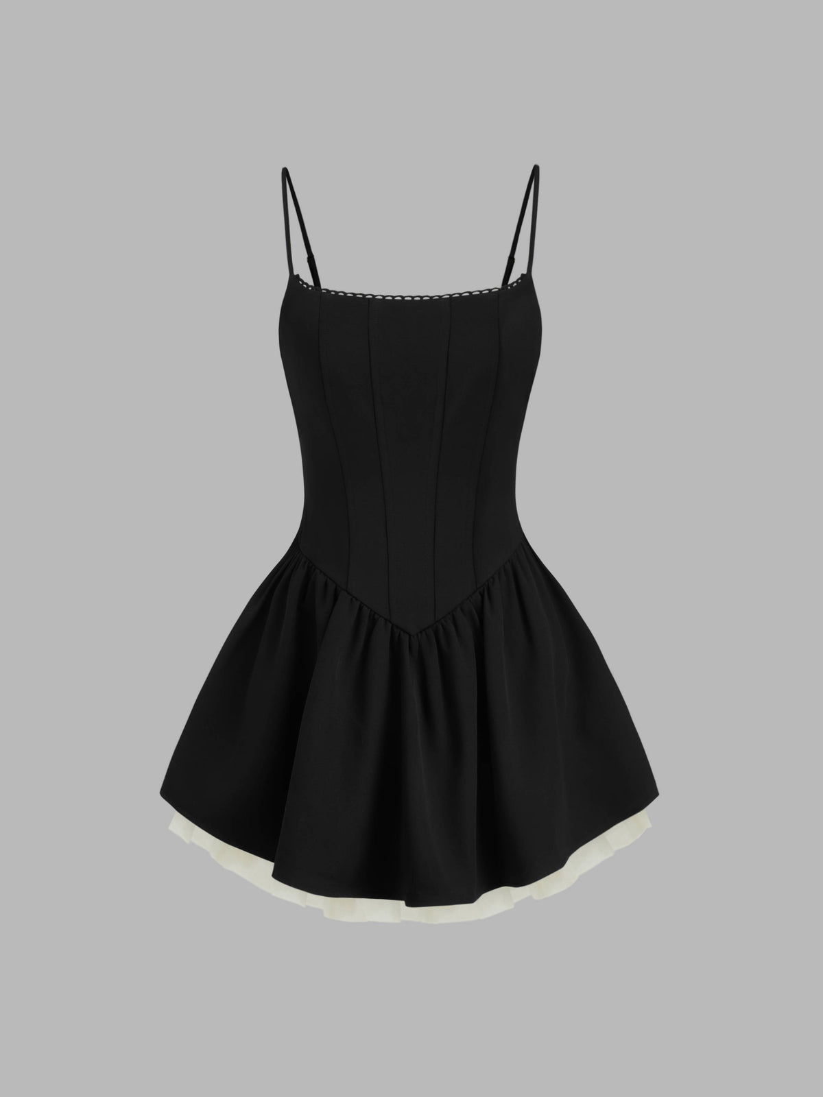 Square Neck Bowknot Ruffle Layered Dress | D56 - view 7