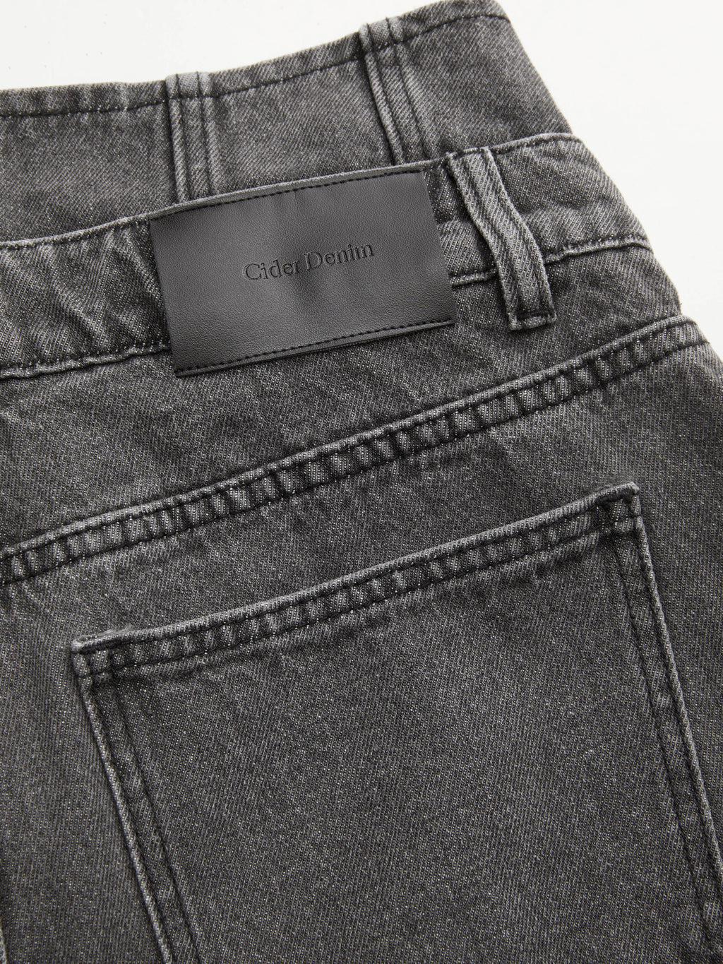 Double High Rise Solid Button Wide Leg Jeans | WL90 - view 5