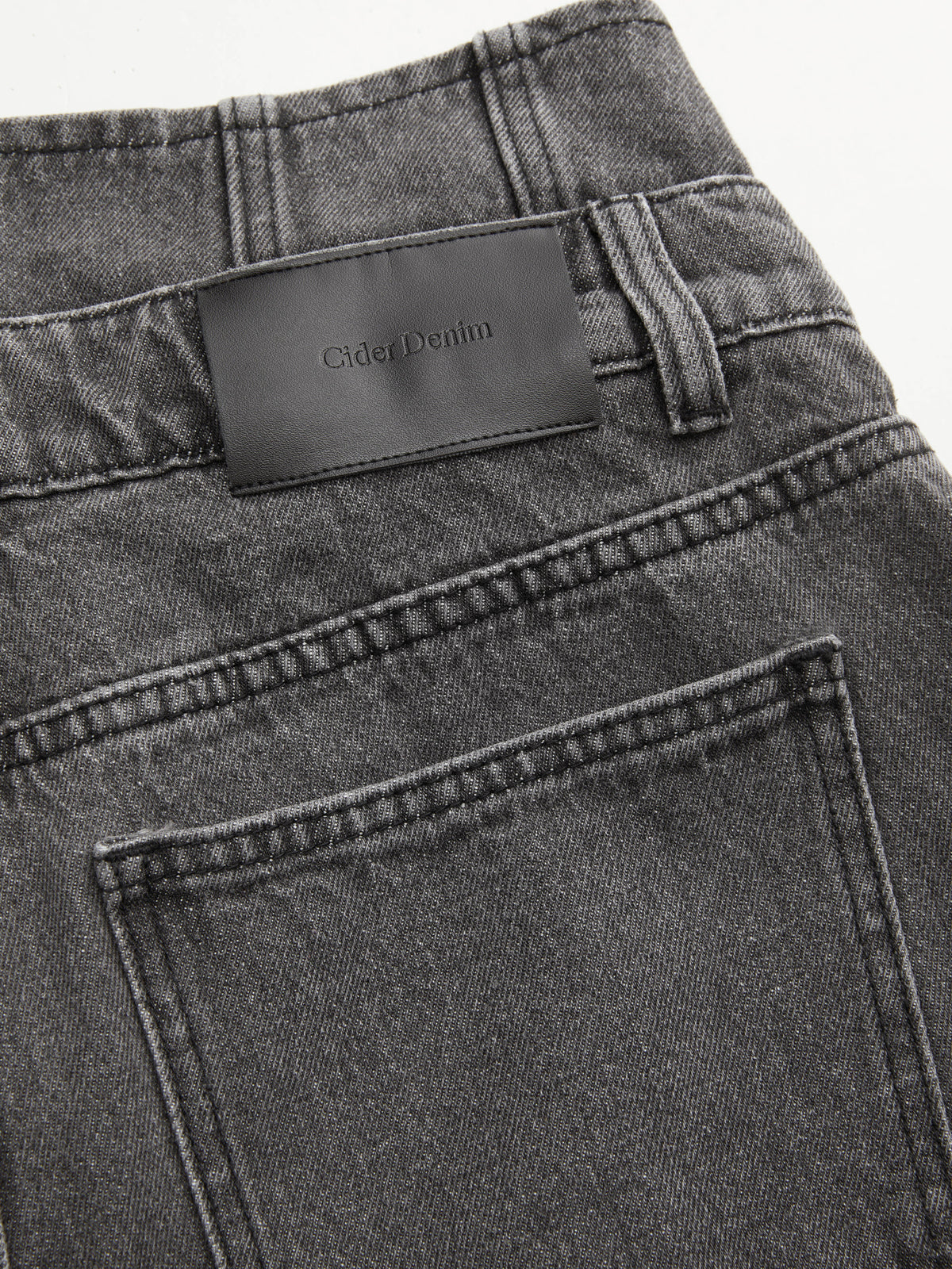 Double High Rise Solid Button Wide Leg Jeans | WL90 - view 5