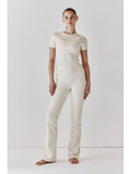Women White Lightweight Yoga Top With Soft move | TT89 - view 1