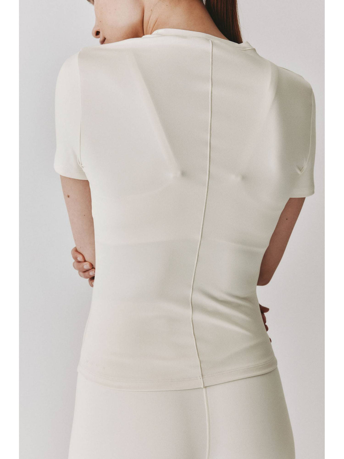 Women White Lightweight Yoga Top With Soft move | TT89 - view 3