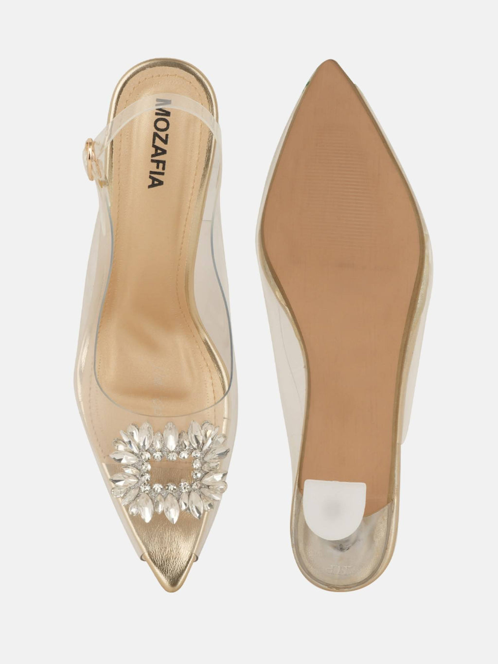 Women Gold Buckle Mules | H78 - view 5