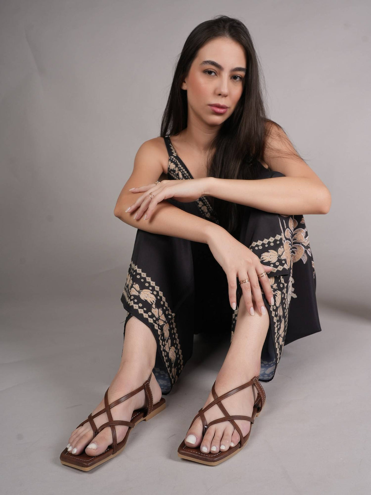 Women Brown Elastic Flats | F61 - view 6