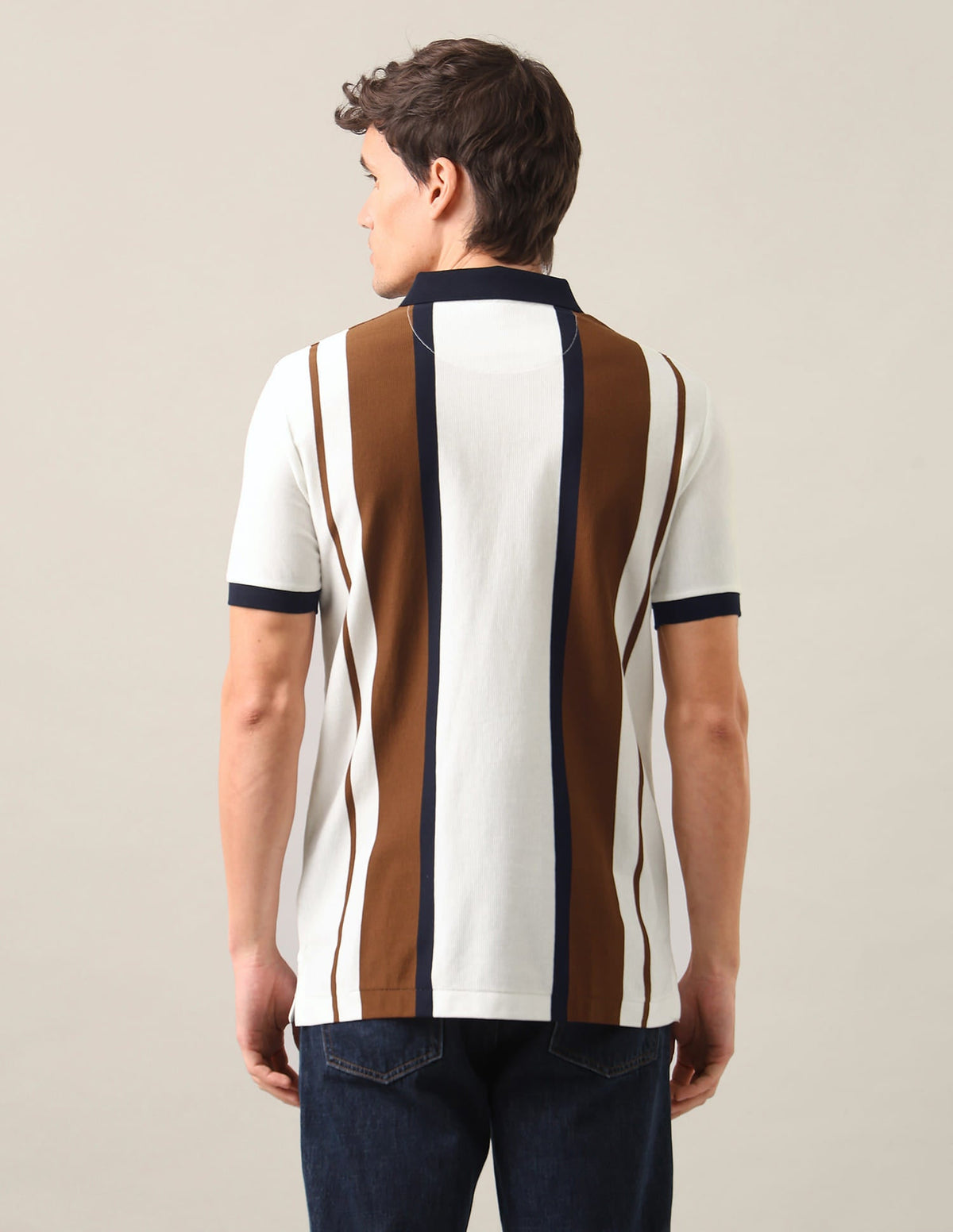 Vertical Striped Slim Fit Polo Shirt USP0