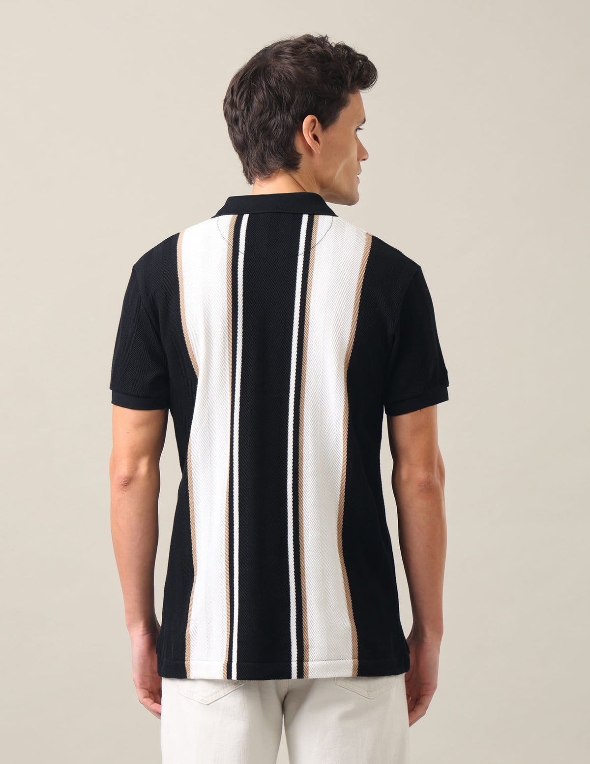 Vertical Striped Slim Fit Polo Shirt USP0