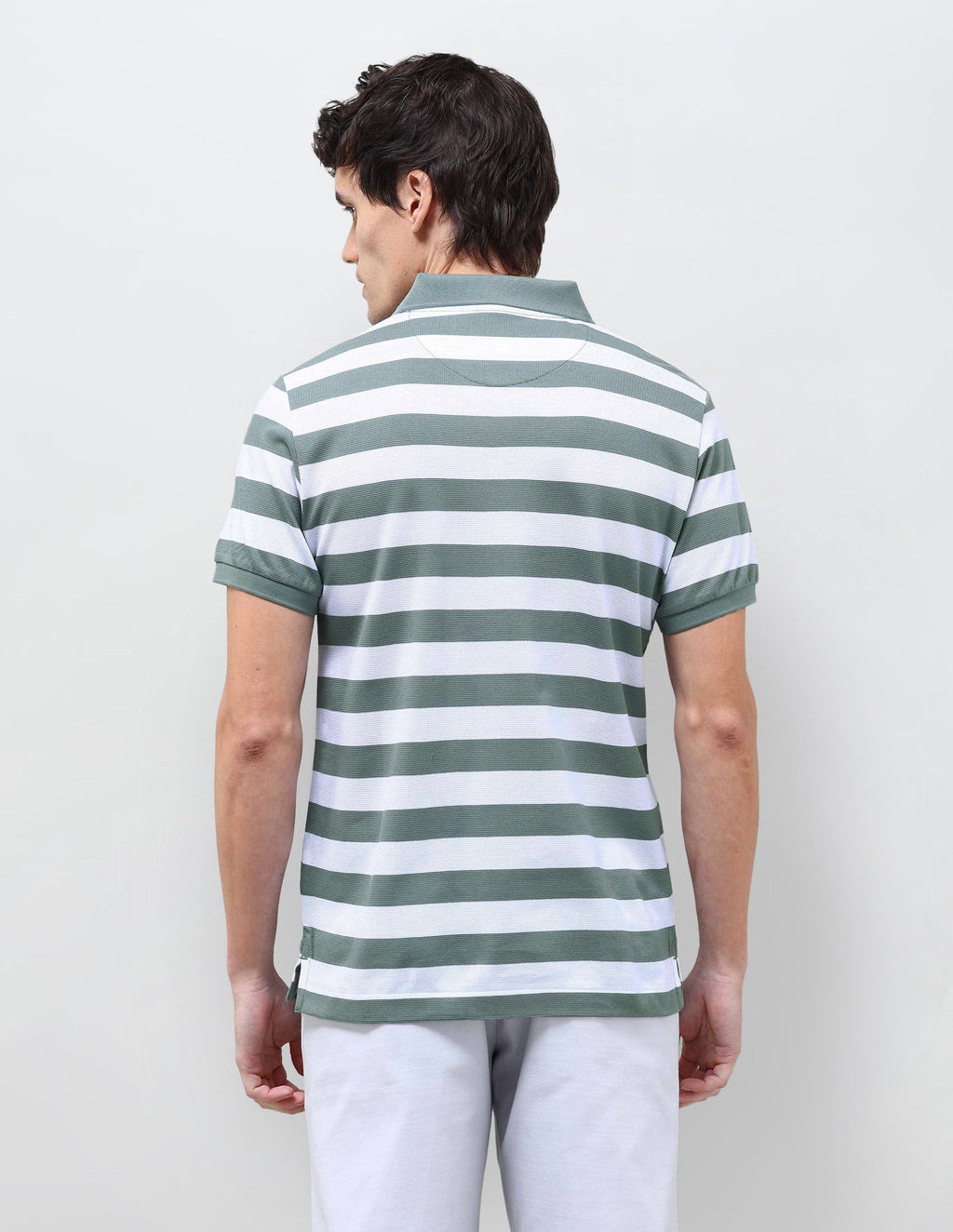 Horizontal Striped Slim Fit Polo Shirt USP0