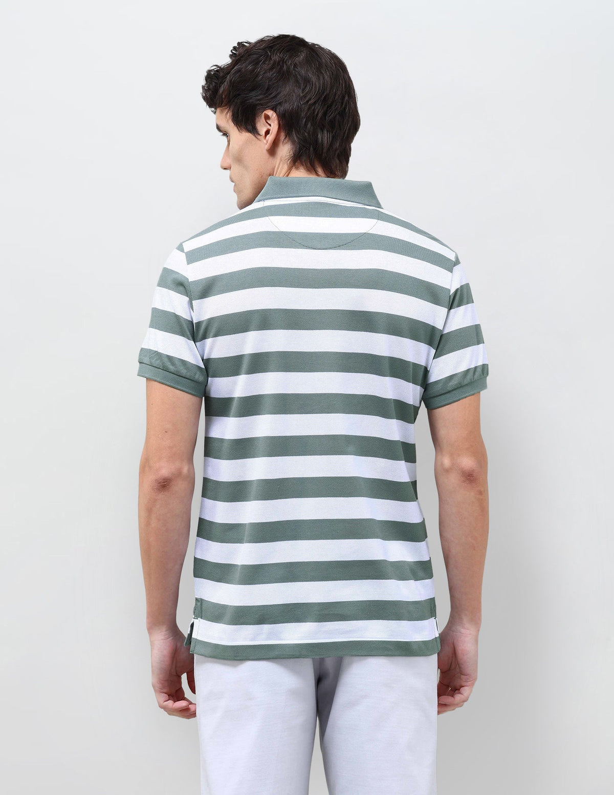 Horizontal Striped Slim Fit Polo Shirt USP0