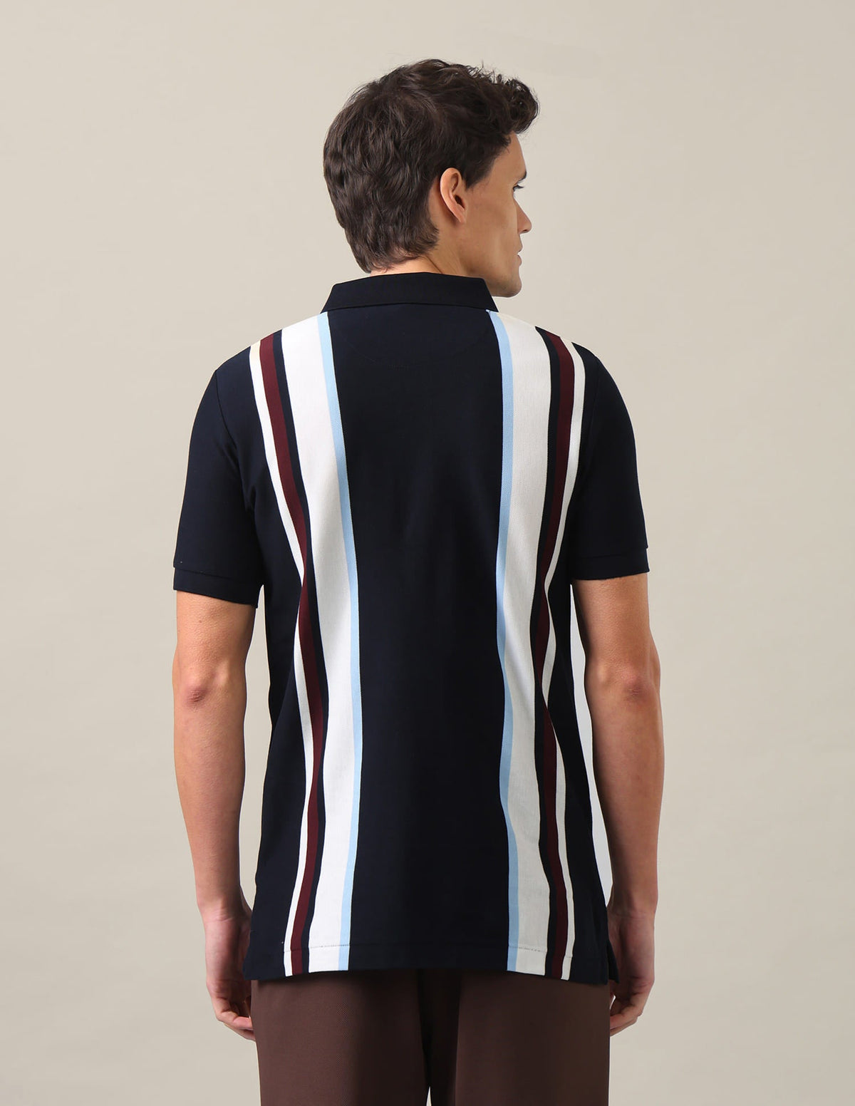 Vertical Striped Slim Fit Polo Shirt USP0