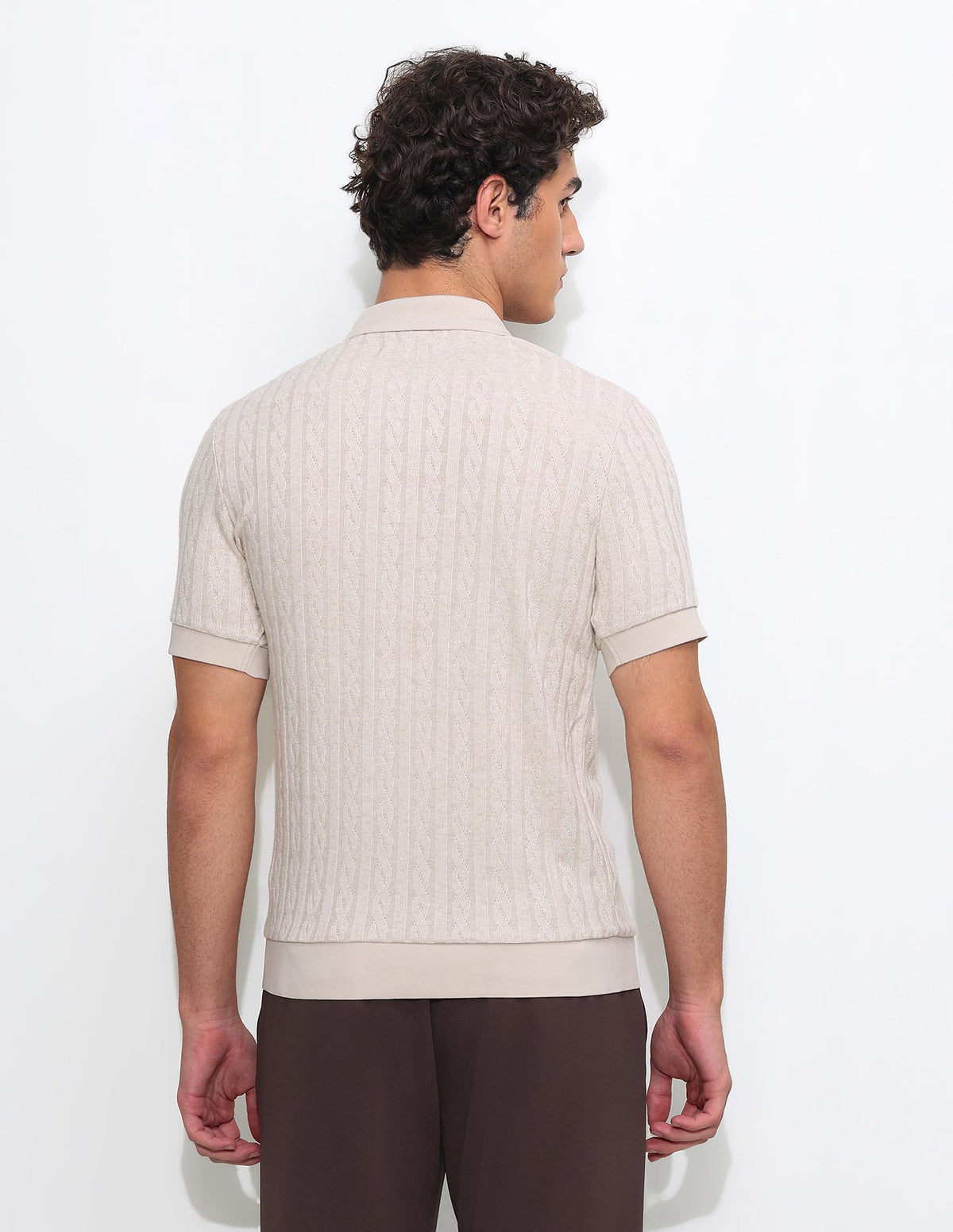 Textured Slim Fit Polo Shirt USP0