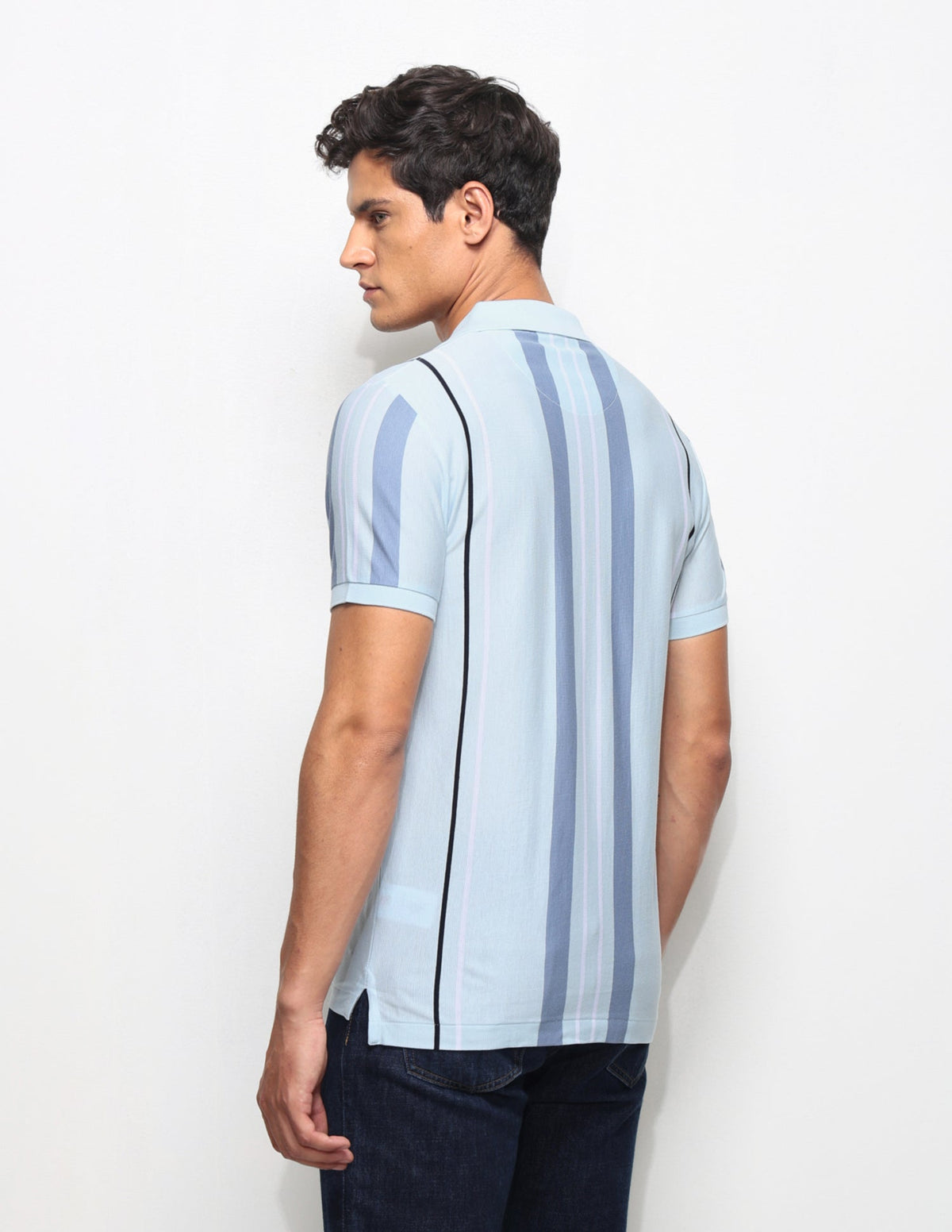 Vertical Striped Slim Fit Polo Shirt USP0