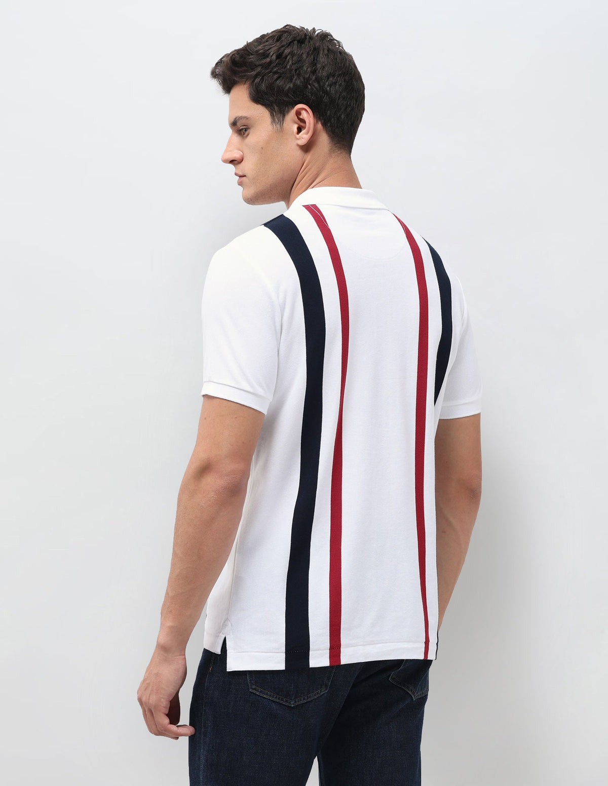 Vertical Striped Slim Fit Polo Shirt USP0