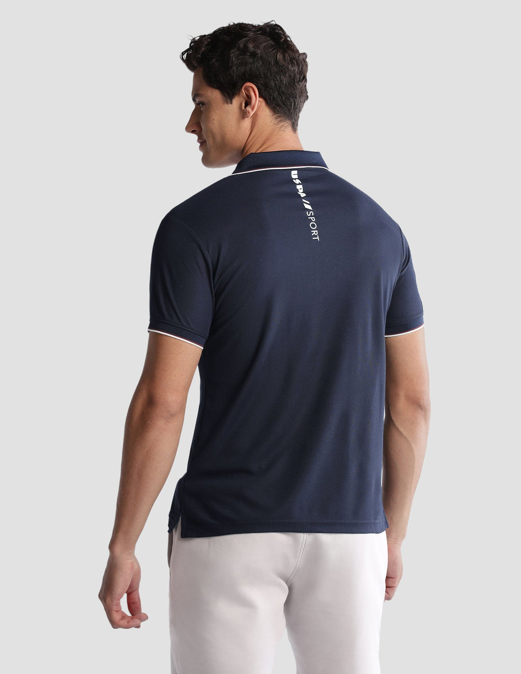 Solid Regular Fit Active Polo Shirt USP0