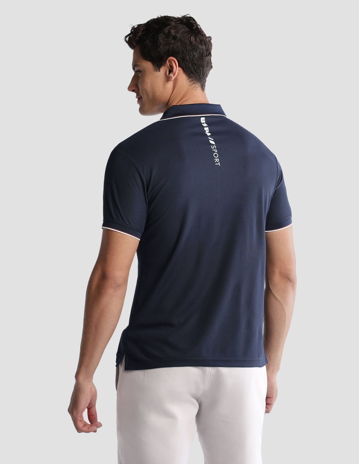 Solid Regular Fit Active Polo Shirt USP0