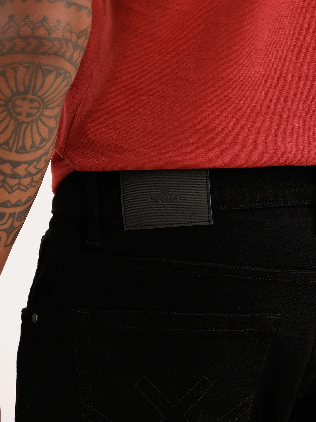 Solid Slim Crop Denim Jeans | Black