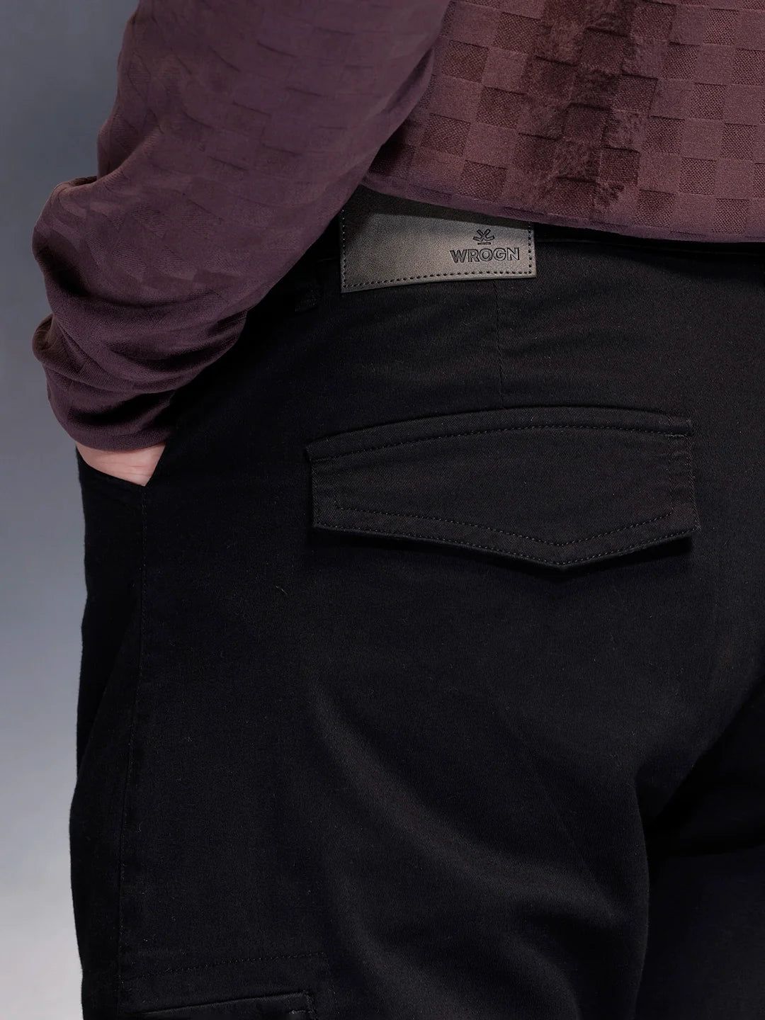 Straight fit cargotrouser | Black