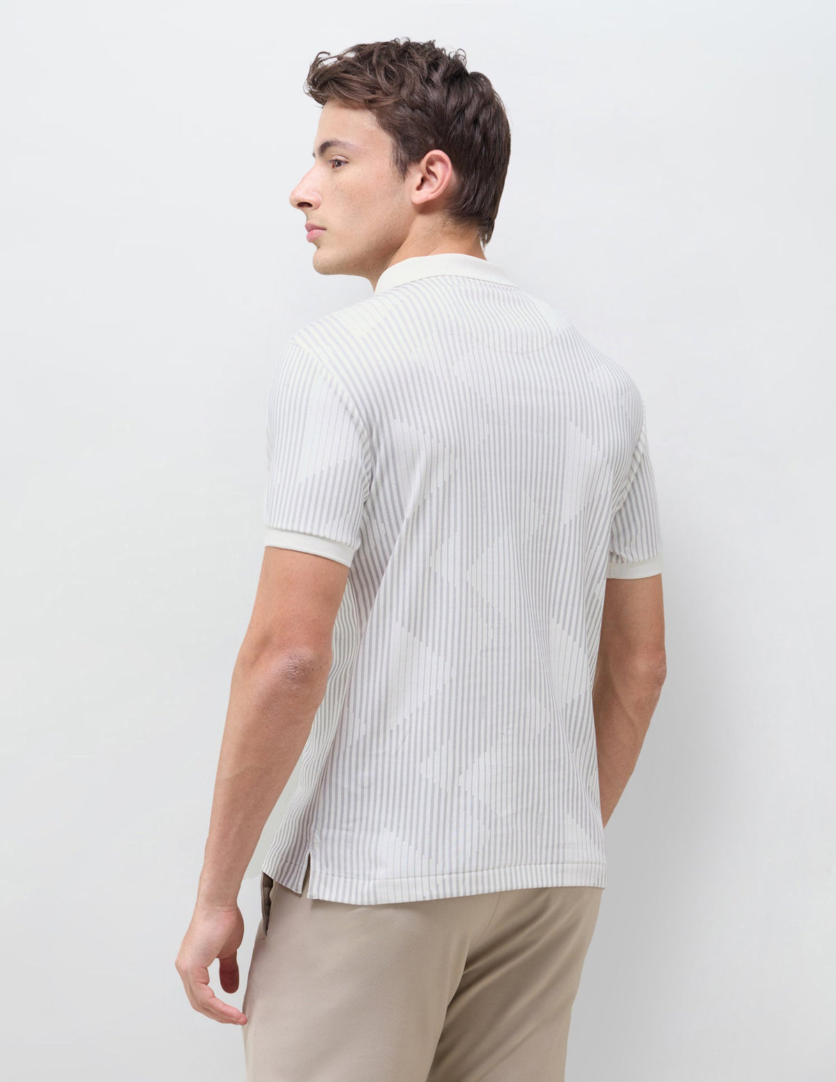 Vertical Striped Slim Fit Polo Shirt USP0