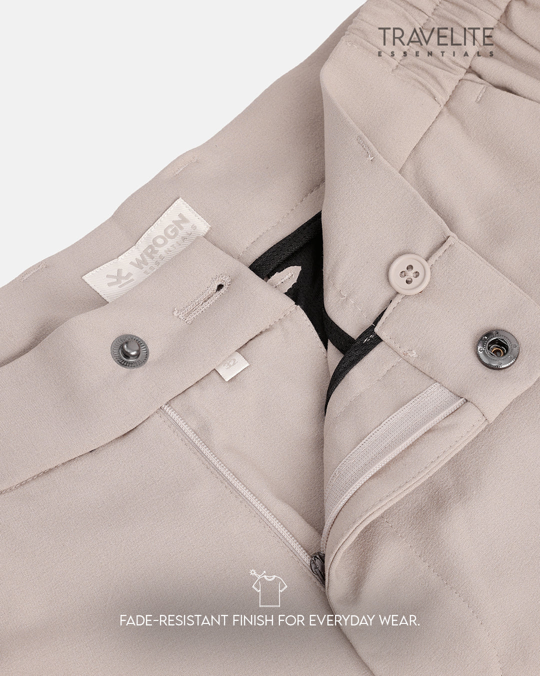 Travelite Straight Fit Trousers | Essential | Khaki