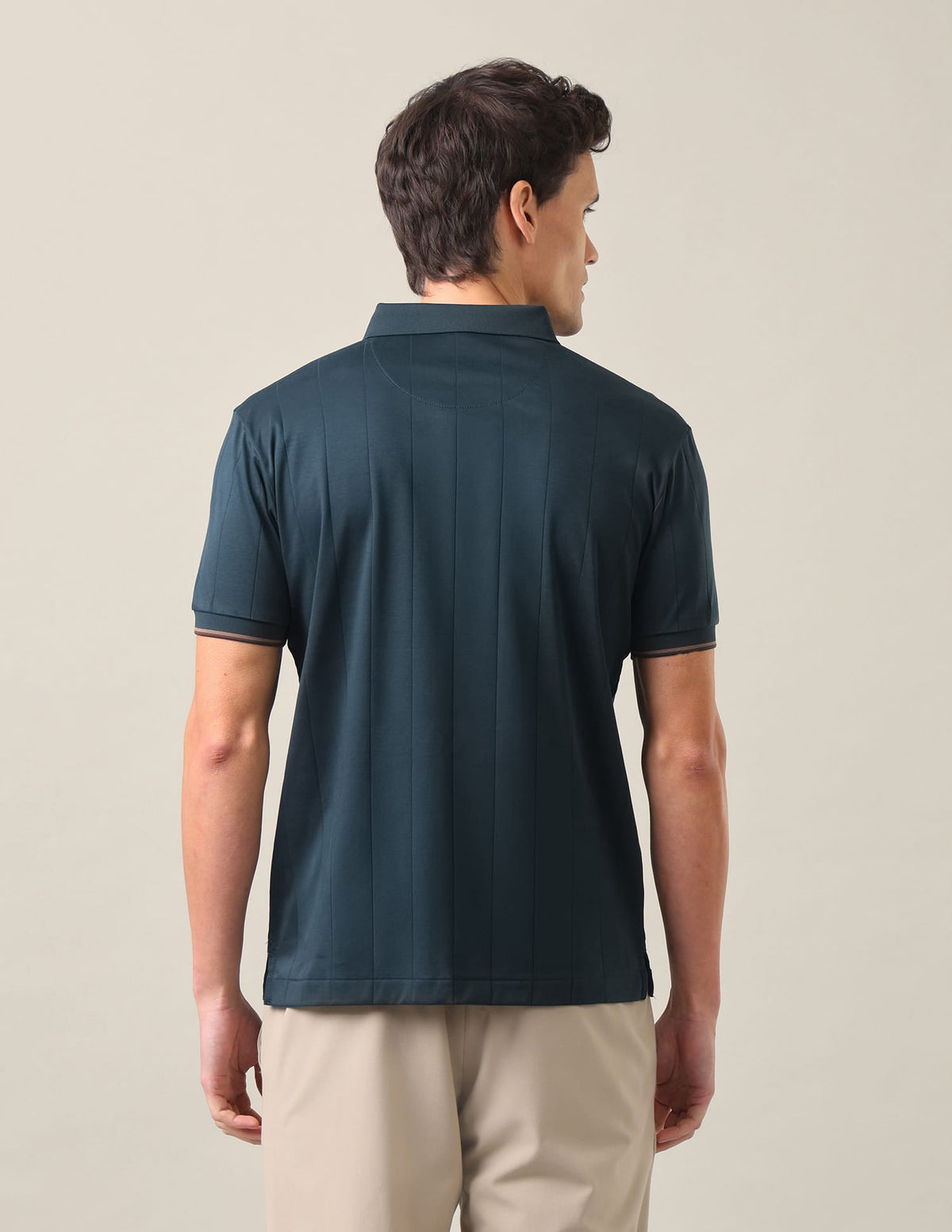 Vertical Striped Slim Fit Polo Shirt USP0