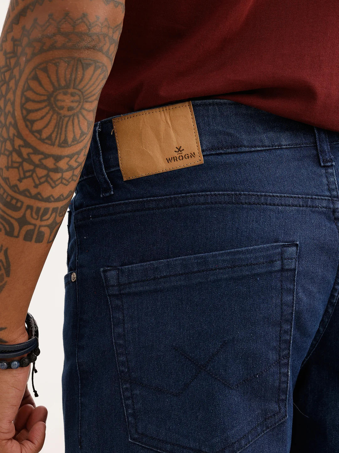Solid Slim Fit Denim Jeans | Dark Blue