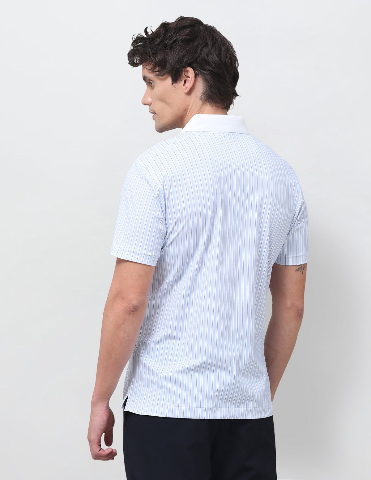 Vertical Striped Slim Fit Polo Shirt USP0