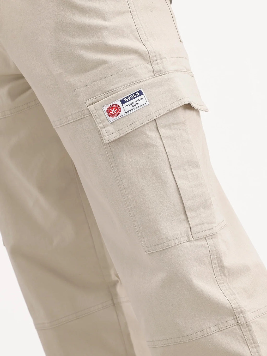 Relaxed Fit Cargo Trouser | Beige