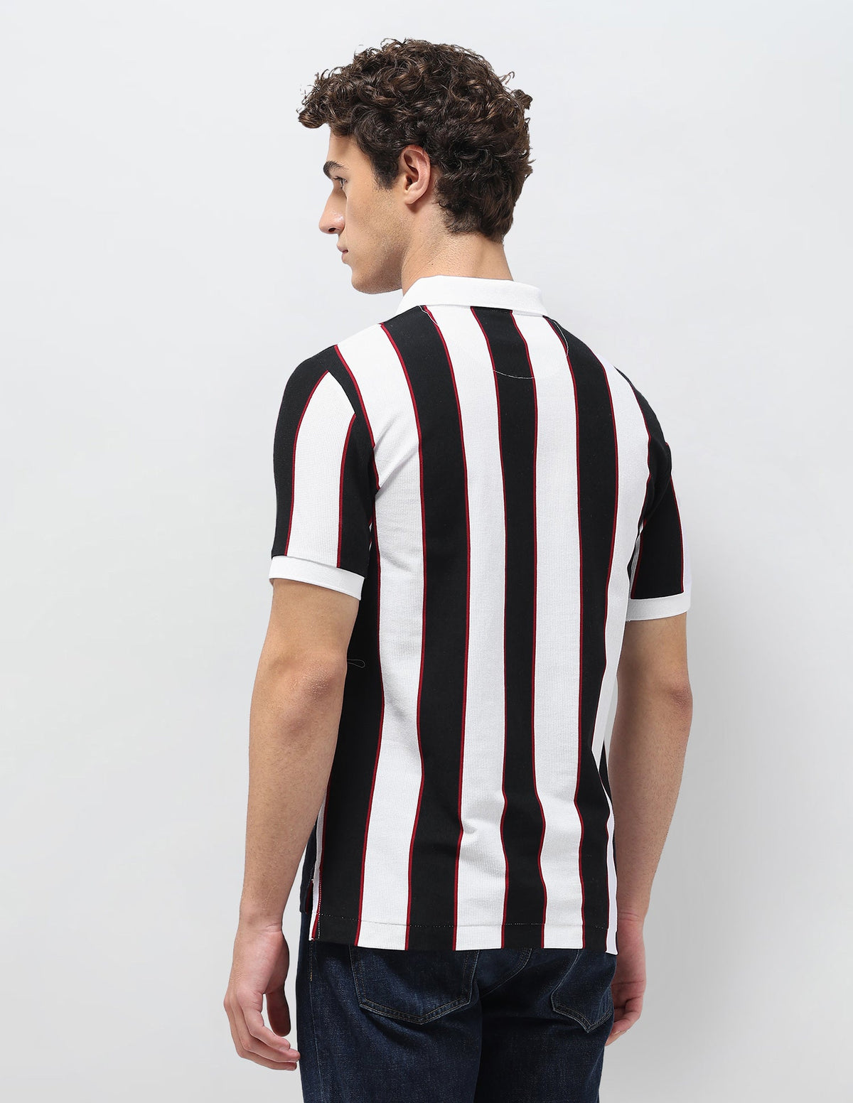 Vertical Striped Slim Fit Polo Shirt USP0