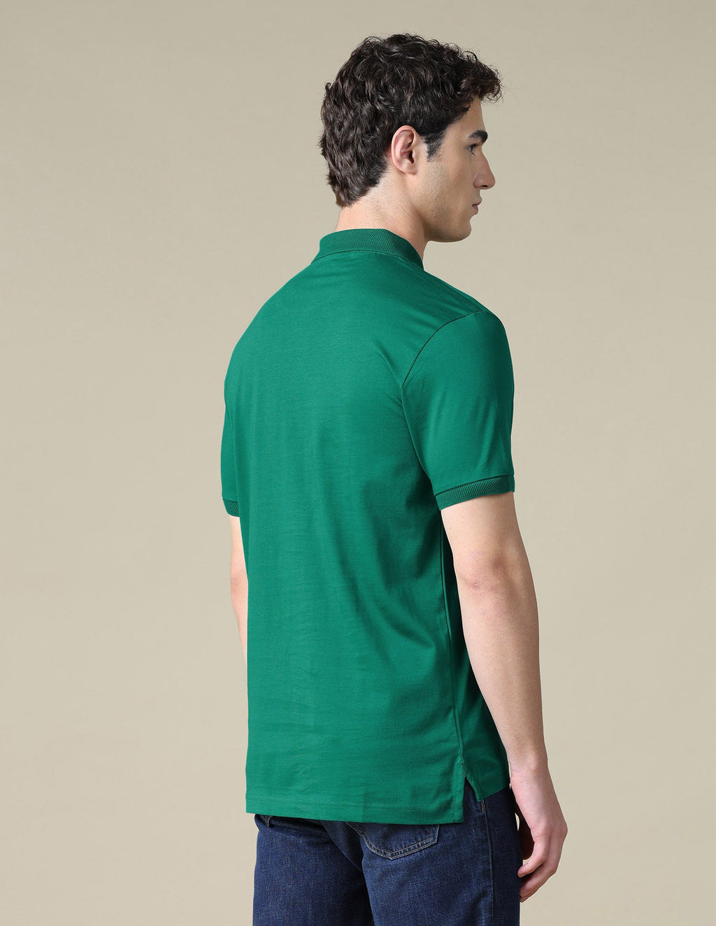 Solid Regular Fit Polo Shirt USP0
