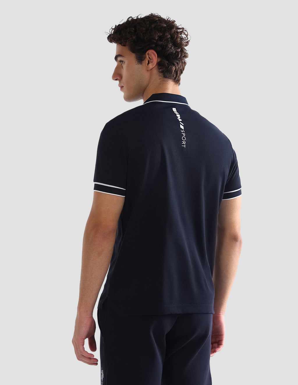 Solid Slim Fit Active Polo Shirt USP0