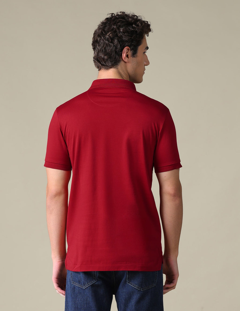 Regular Fit Solid Polo Shirt USP0