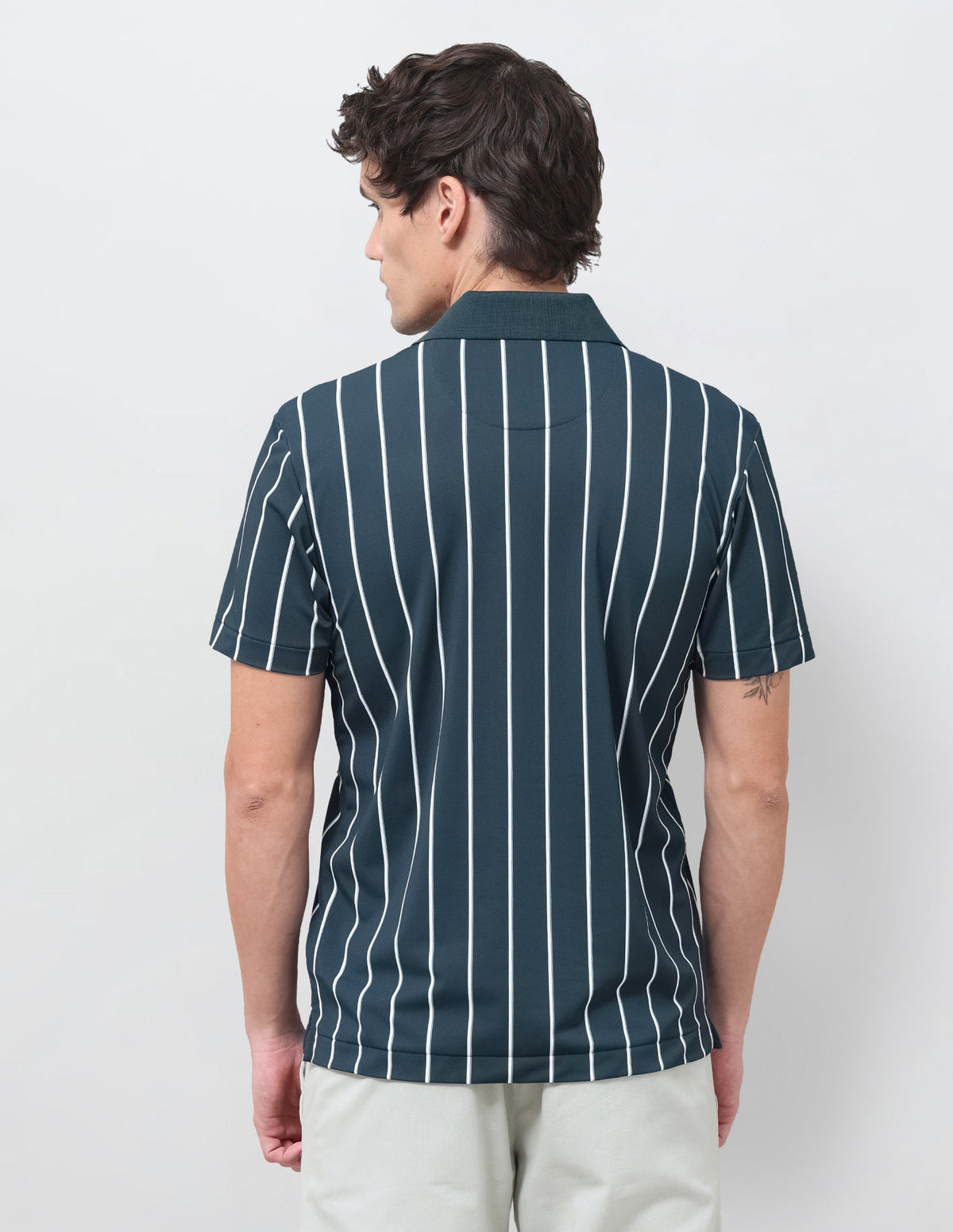 Vertical Striped Slim Fit Polo Shirt USP0