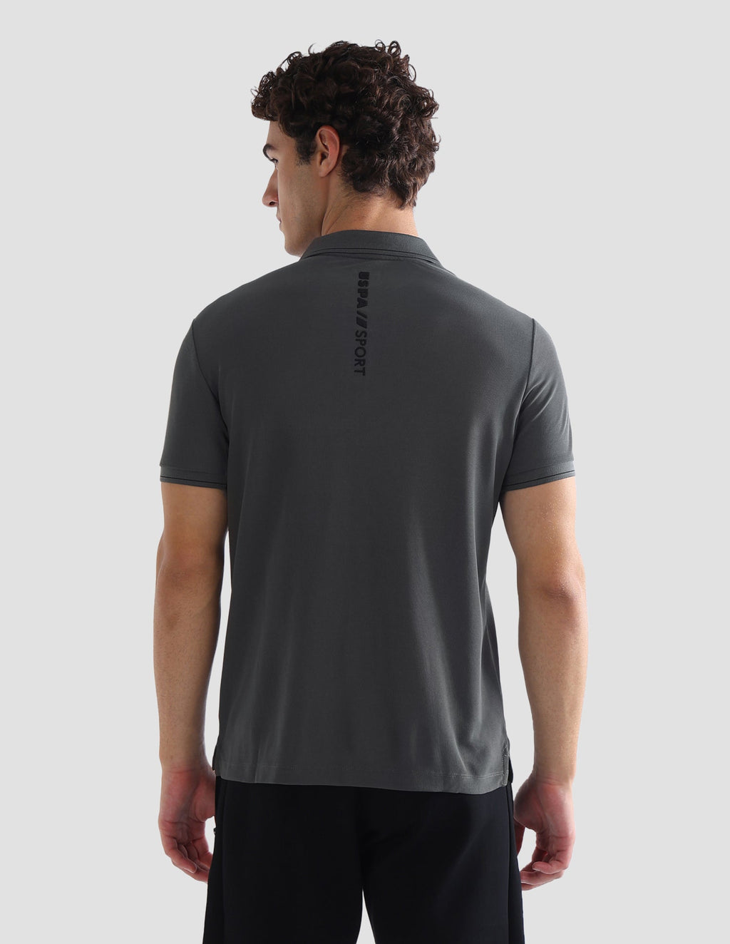 Solid Slim Fit Active Polo Shirt USP0