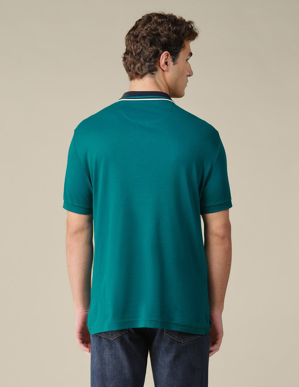 Solid Regular Fit Polo Shirt USP0