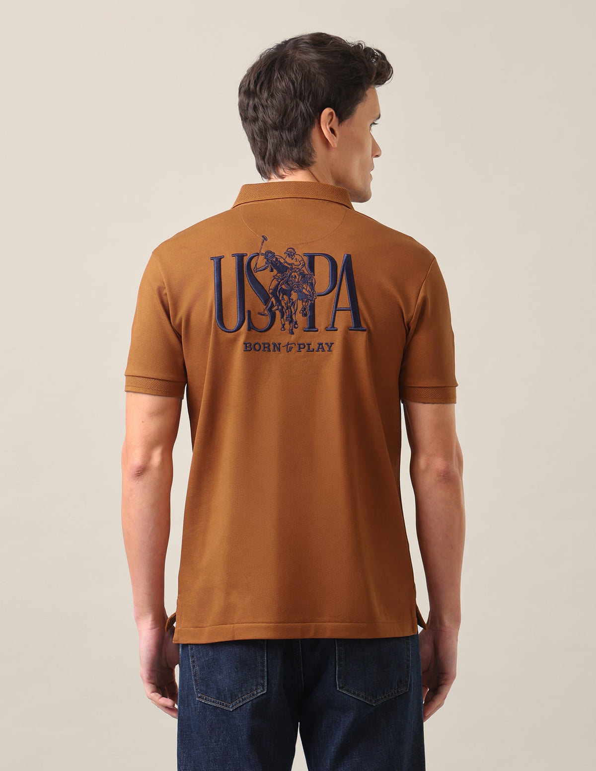Graphic Printed Slim Fit Polo Shirt USP0