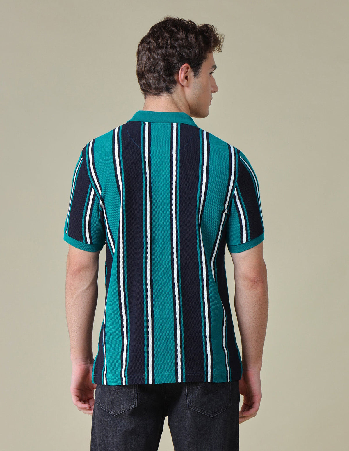 Vertical Striped Regular Fit Polo Shirt USP0