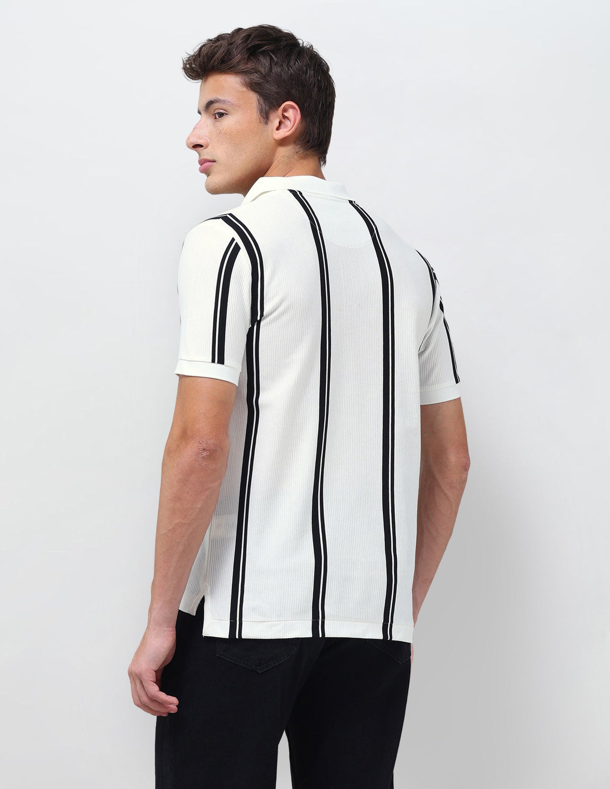 Vertical Striped Slim Fit Polo Shirt USP0
