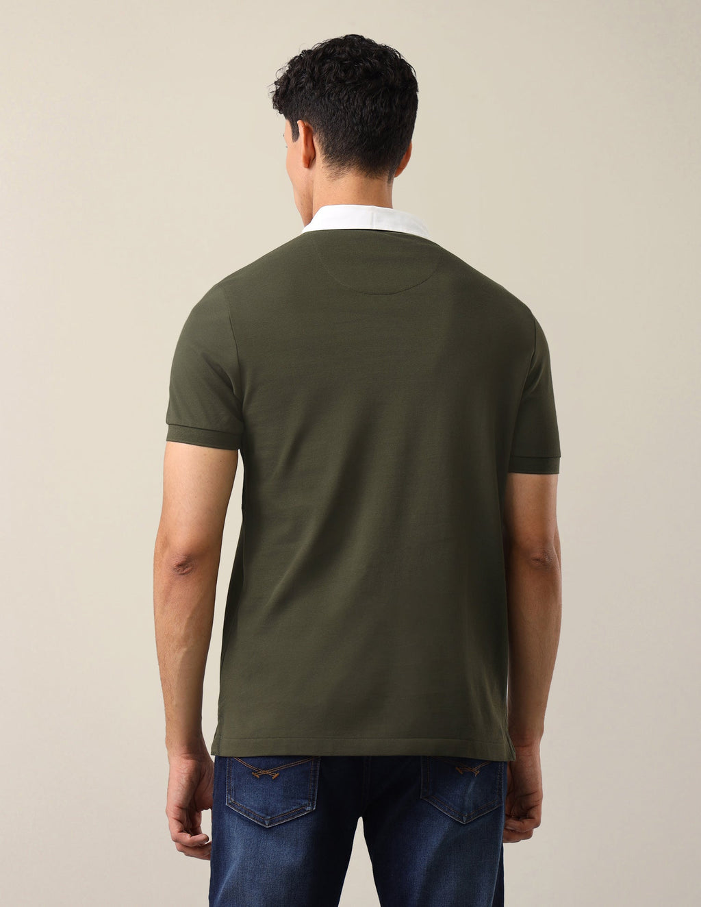 Brand Embroidered Slim Fit Polo Shirt USP0