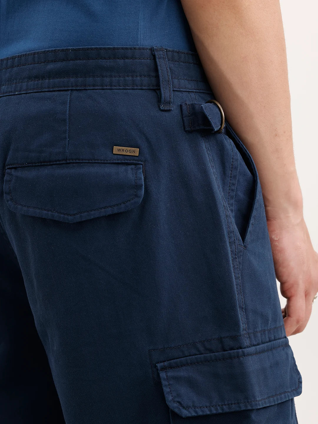 Loose Fit Cargo Trouser | Blue