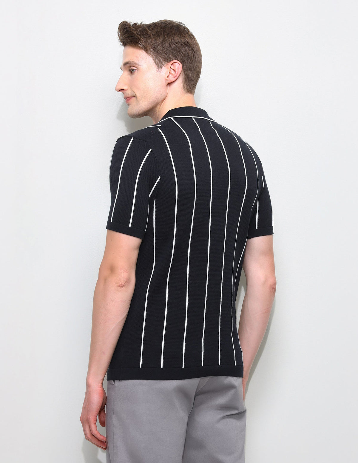 Vertical Striped Slim Fit Polo Shirt USP0