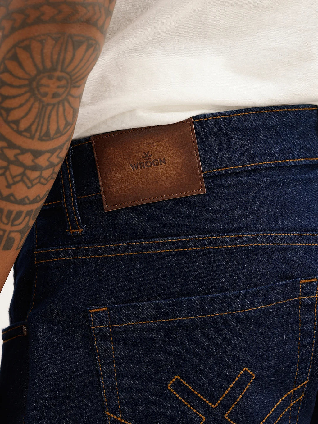 Solid Slim Fit Denim Jeans | Dark Blue