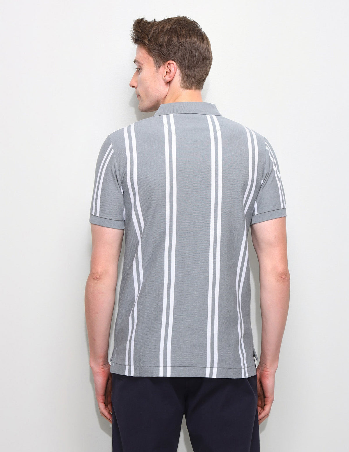 Vertical Striped Slim Fit Polo Shirt USP0
