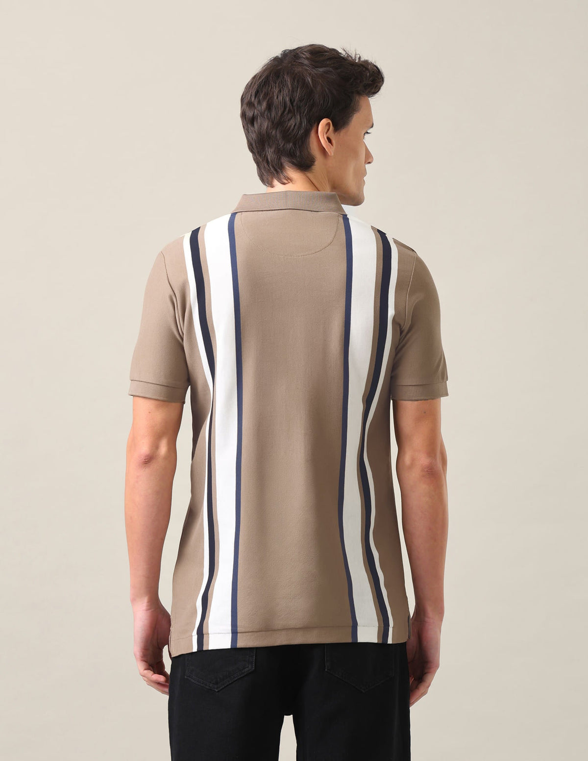Vertical Striped Slim Fit Polo Shirt USP0