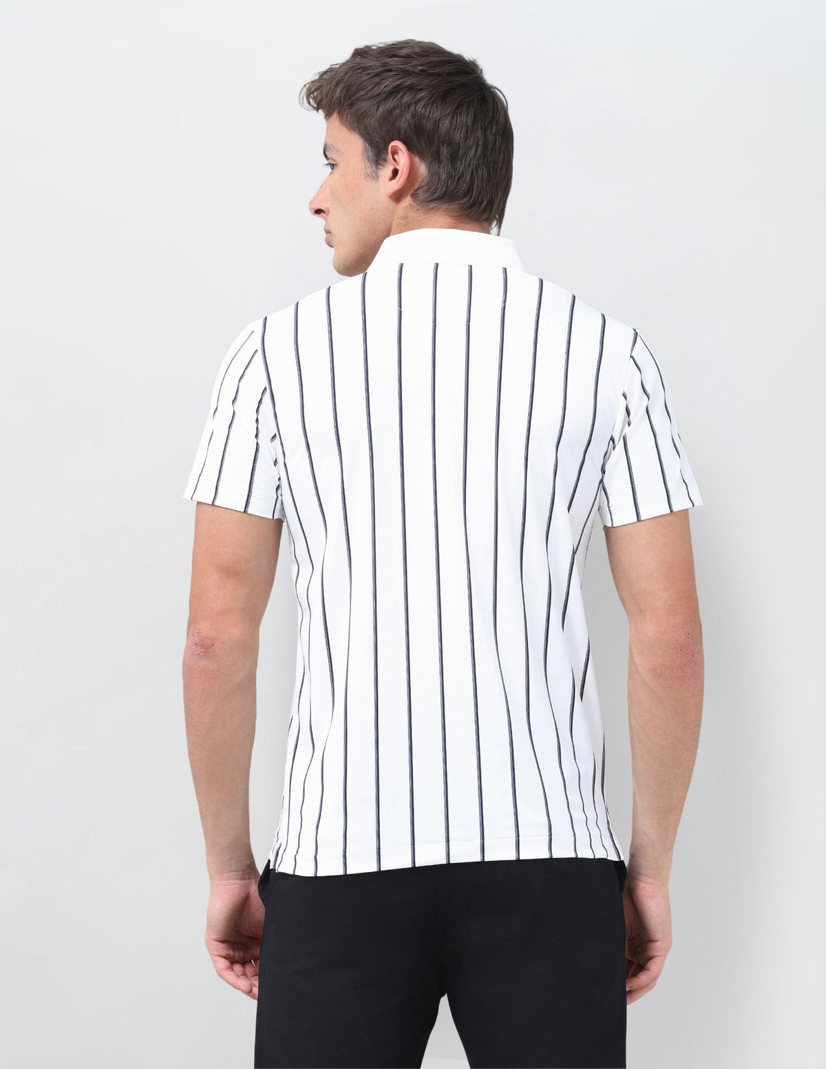 Vertical Striped Slim Fit Polo Shirt USP0