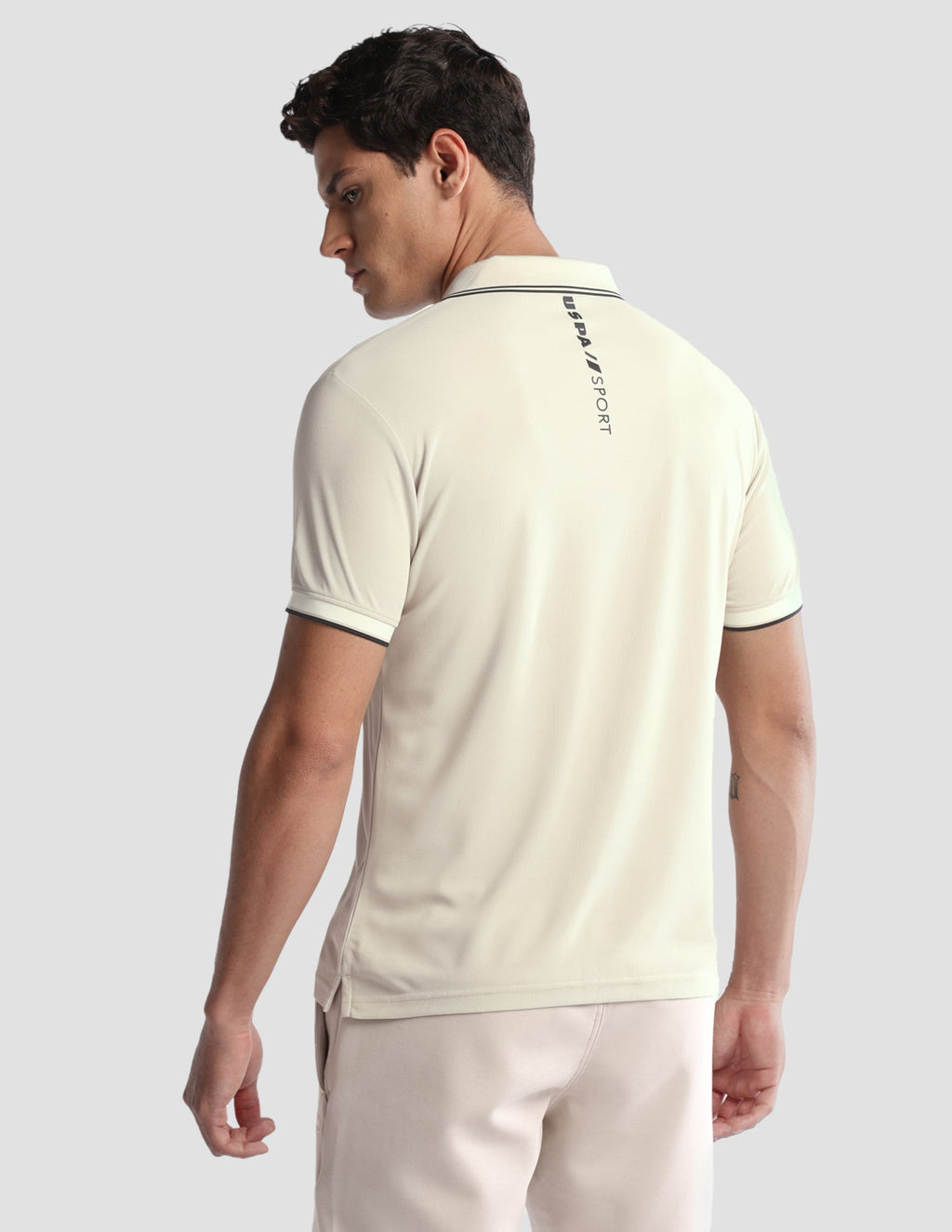 Solid Regular Fit Active Polo Shirt USP0