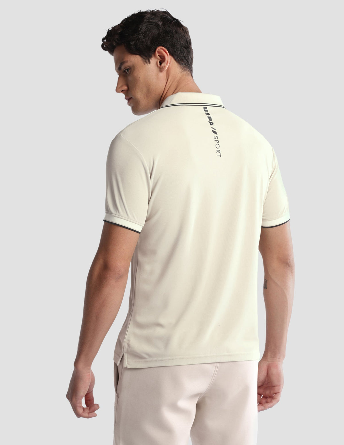 Solid Regular Fit Active Polo Shirt USP0