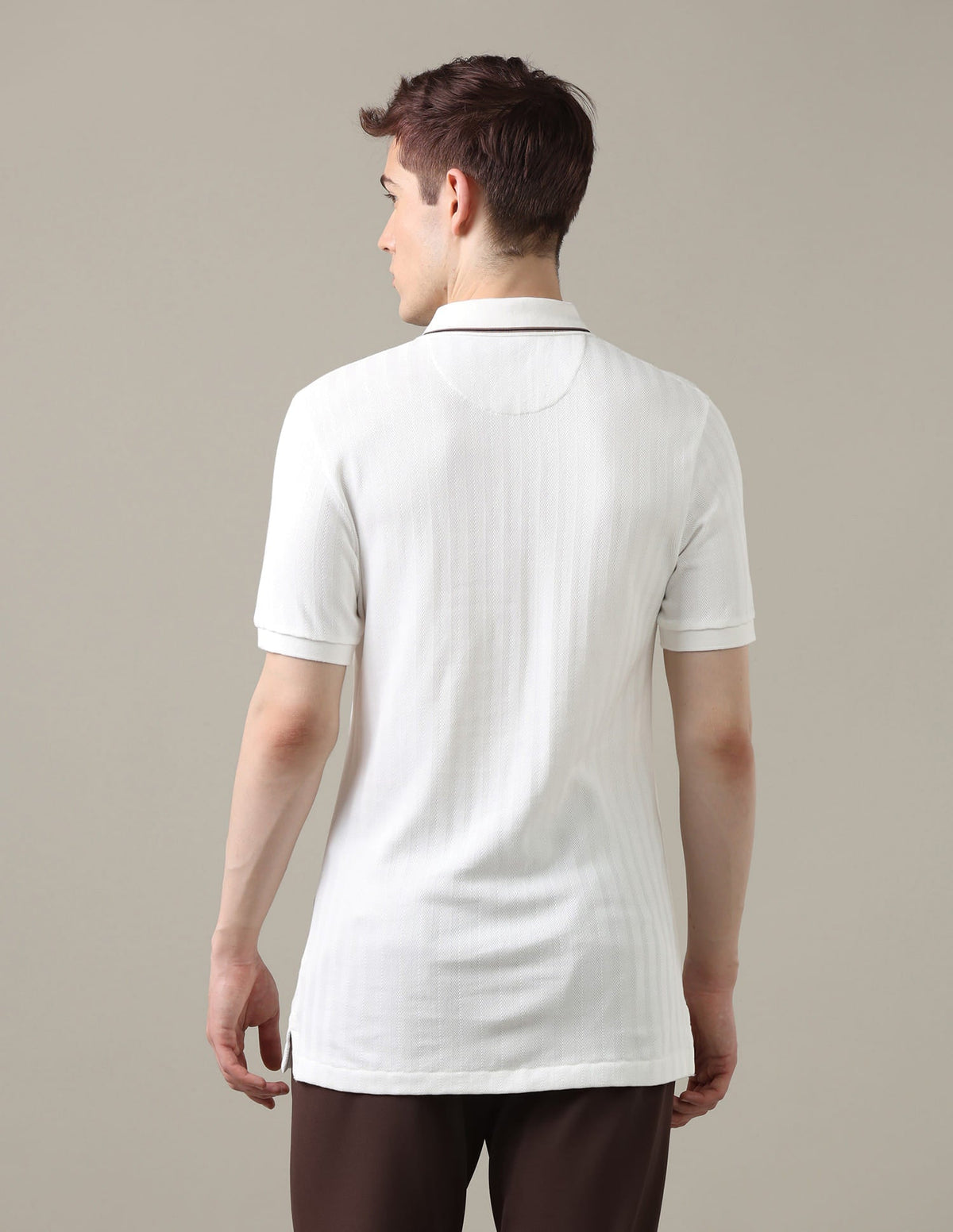 Textured Chevron Slim Fit Polo Shirt USP0